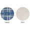 Plaid Round Linen Placemats - APPROVAL (single sided)