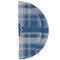 Plaid Round Linen Placemats - HALF FOLDED (double sided)