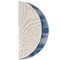 Plaid Round Linen Placemats - HALF FOLDED (single sided)
