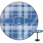 Plaid Round Table - 24" (Personalized)