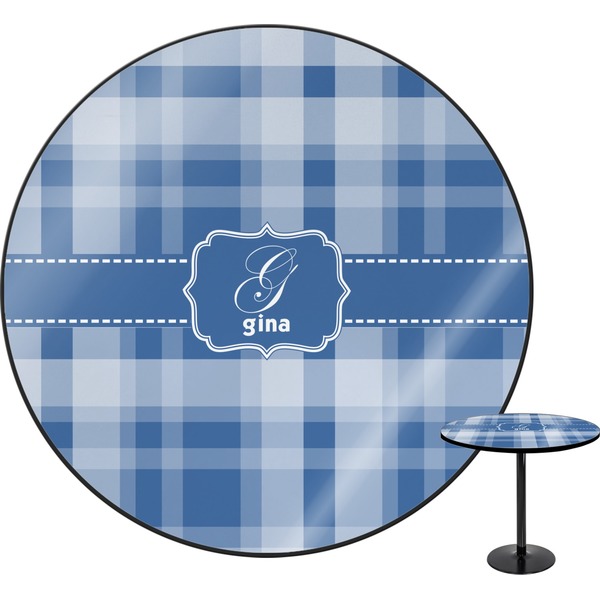Custom Plaid Round Table - 30" (Personalized)