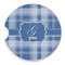 Plaid Sandstone Car Coaster - Single (Personalized)