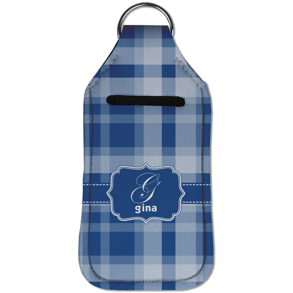 Plaid Sanitizer Holder Keychain - Large (Front)