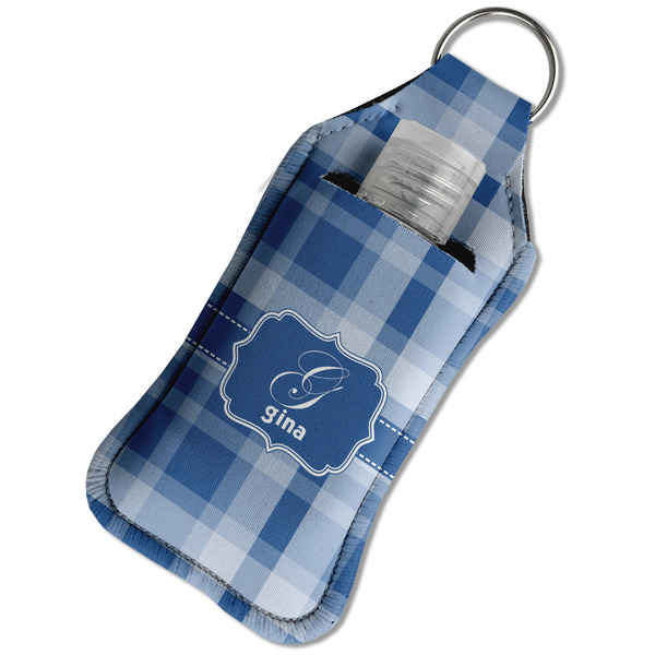 Plaid Sanitizer Holder Keychain - Large in Case