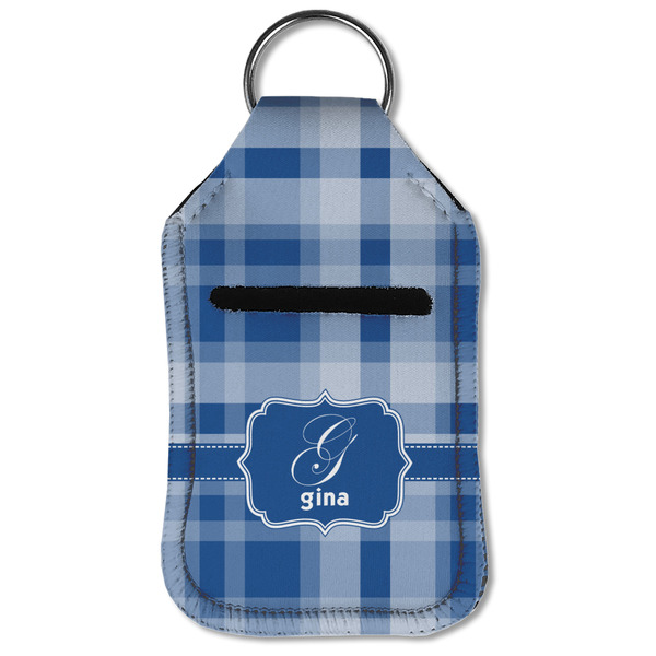 Plaid Sanitizer Holder Keychain - Small (Front Flat)