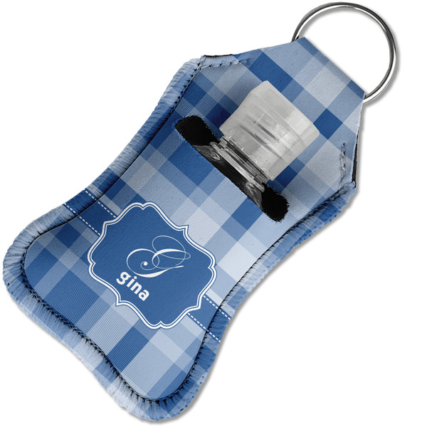 Plaid Sanitizer Holder Keychain - Small in Case