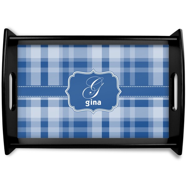 Custom Plaid Wooden Tray (Personalized)