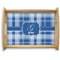 Plaid Natural Wooden Tray - Large (Personalized)