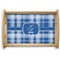 Plaid Natural Wooden Tray - Small (Personalized)