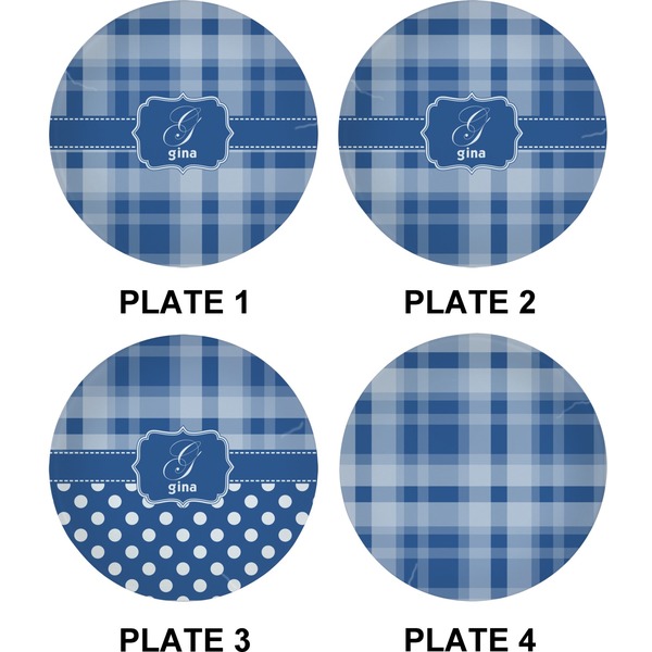Plaid Set of Appetizer / Dessert Plates (Approval)