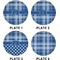 Plaid Set of Lunch / Dinner Plates (Approval)