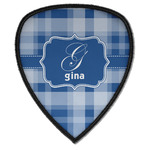 Plaid Iron on Shield Patch A w/ Name and Initial