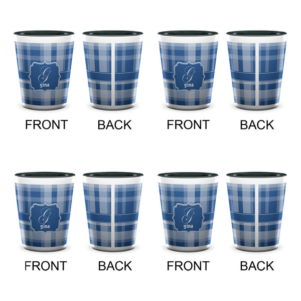 Plaid Shot Glassess - Two Tone - Set of 4 - APPROVAL