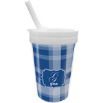 Plaid Sippy Cup with Straw (Personalized)