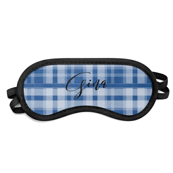 Custom Plaid Sleeping Eye Mask - Small (Personalized)