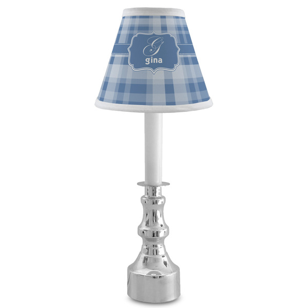 Plaid Small Chandelier Lamp - LIFESTYLE (on candle stick)
