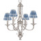 Plaid Small Chandelier Shade - LIFESTYLE (on chandelier)