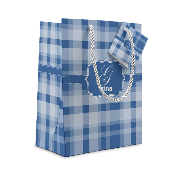 Custom Plaid Small Gift Bag (Personalized)