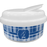 Plaid Snack Container (Personalized)