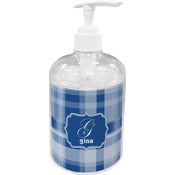 Custom Plaid Acrylic Soap & Lotion Bottle (Personalized)