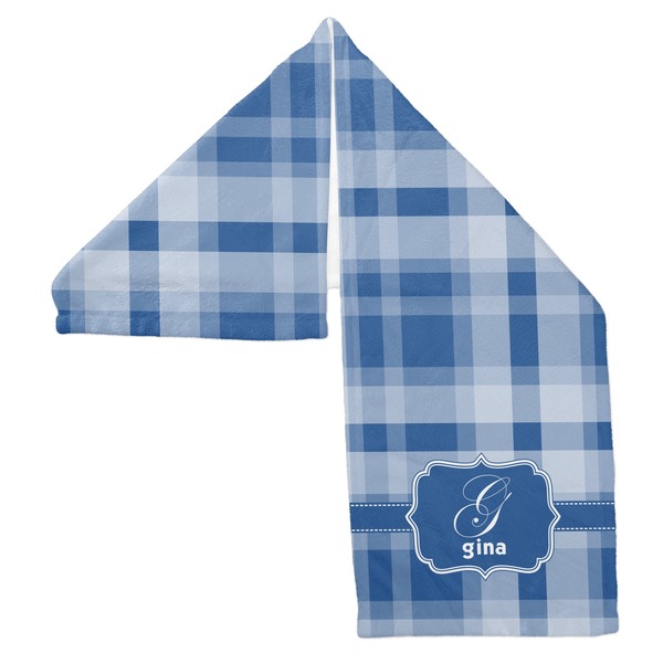 Plaid Sports Towel Folded - Both Sides Showing