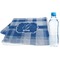Plaid Sports Towel Folded with Water Bottle