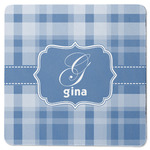 Plaid Square Rubber Backed Coaster (Personalized)