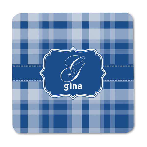 Plaid Square Fridge Magnet - FRONT