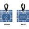 Plaid Square Luggage Tag (Front + Back)