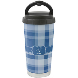 Plaid Stainless Steel Coffee Tumbler (Personalized)