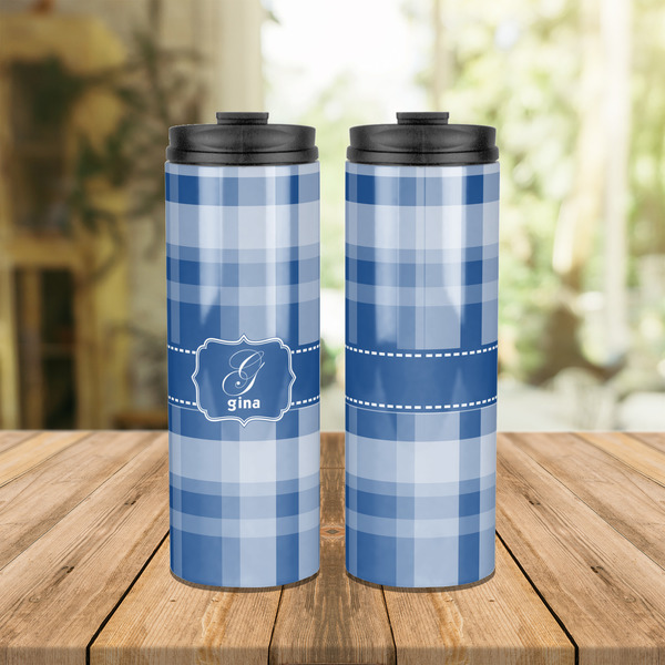 Plaid Stainless Steel Tumbler - Lifestyle