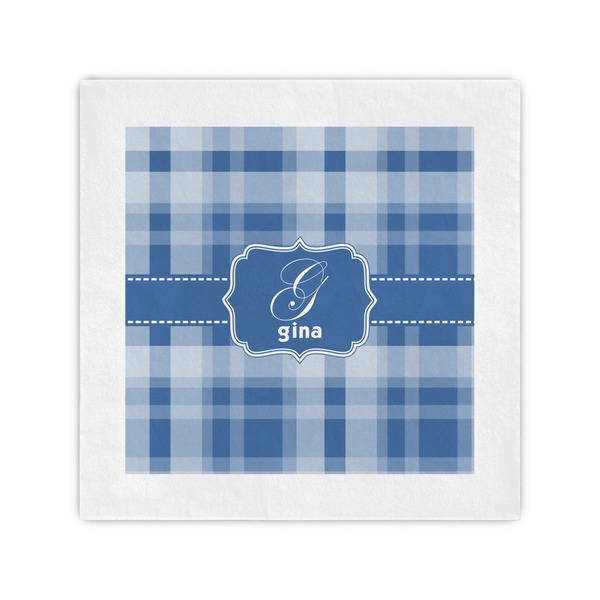 Custom Plaid Cocktail Napkins (Personalized)