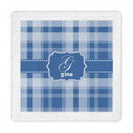 Plaid Standard Decorative Napkins (Personalized)
