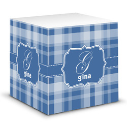 Plaid Sticky Note Cube (Personalized)