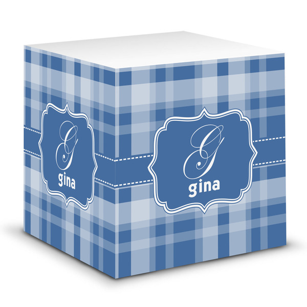 Custom Plaid Sticky Note Cube (Personalized)