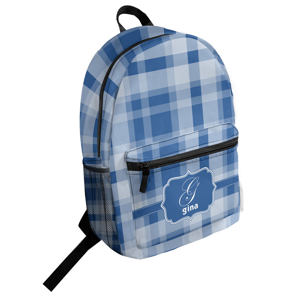 Custom Plaid Student Backpack (Personalized)
