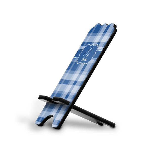 Custom Plaid Stylized Cell Phone Stand - Large (Personalized)