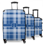 Plaid 3 Piece Luggage Set - 20" Carry On, 24" Medium Checked, 28" Large Checked (Personalized)