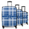 Plaid 3 Piece Luggage Set - 20" Carry On, 24" Medium Checked, 28" Large Checked (Personalized)