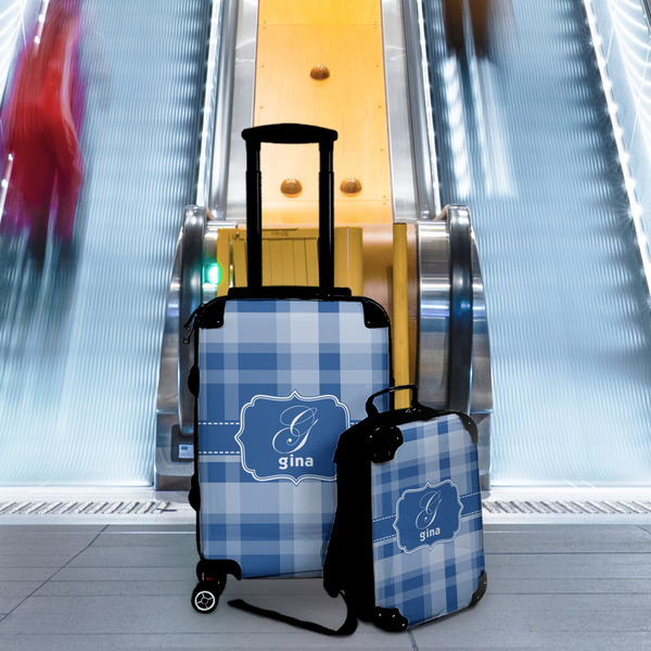 Plaid Suitcase Set 4 - IN CONTEXT