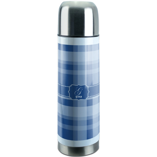 Custom Plaid Stainless Steel Thermos (Personalized)