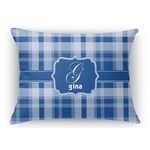 Plaid Rectangular Throw Pillow Case - 12"x18" (Personalized)