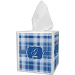 Plaid Tissue Box Cover (Personalized)