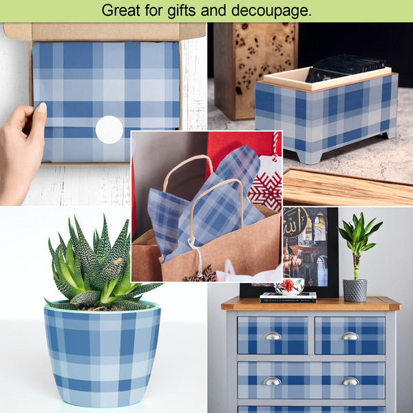 Plaid Tissue Paper - In Use Collage