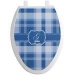 Plaid Toilet Seat Decal - Elongated (Personalized)