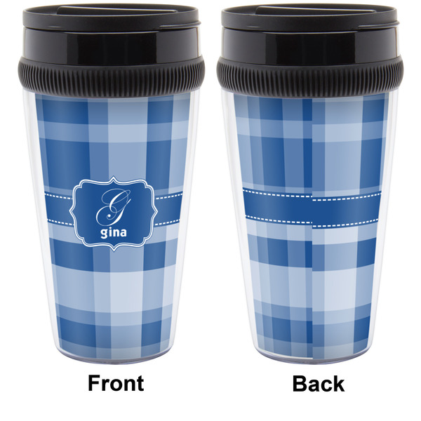 Plaid Travel Mug Approval (Personalized)