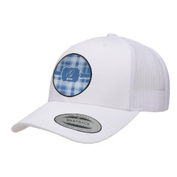 Plaid Trucker Hat - White (Personalized)