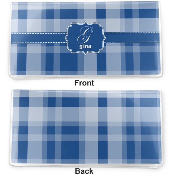 Plaid Vinyl Check Book Cover - Front and Back
