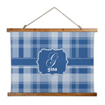 Plaid Wall Hanging Tapestry - Wide (Personalized)