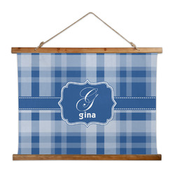 Plaid Wall Hanging Tapestry - Wide (Personalized)